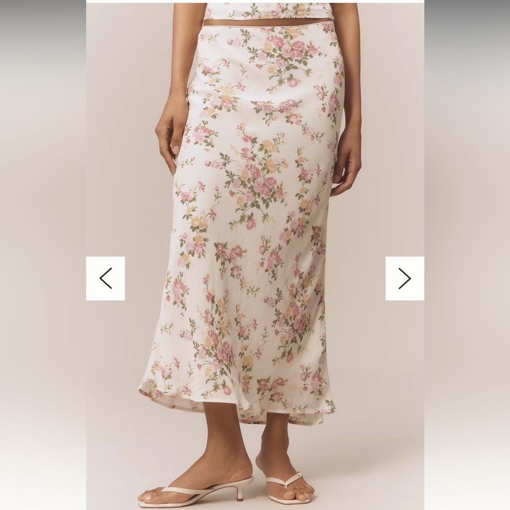 Reformation Layla Midi Skirt Size 6 Color: Posy NWT